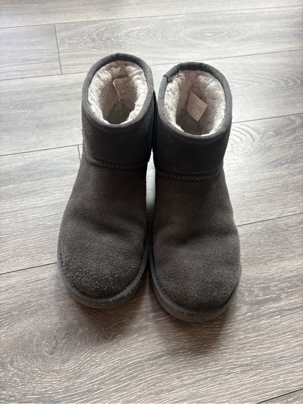 Koolaburra Short Suede Shearling-Lined Ankle Boots - Black